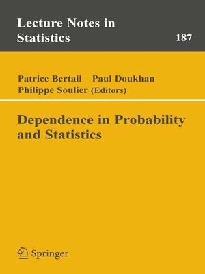 cover image of Dependence in Probability and Statistics